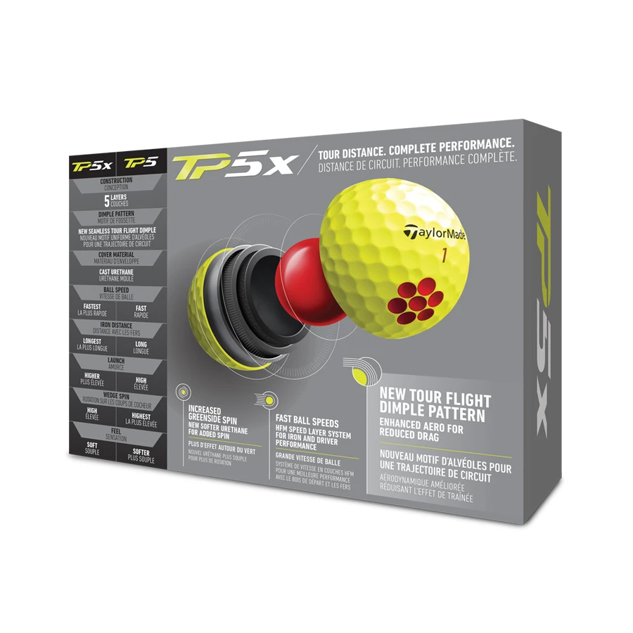 TaylorMade TP5x Yellow Golf Balls 3 TaylorMade TP5x Yellow Golf Balls - Image 3